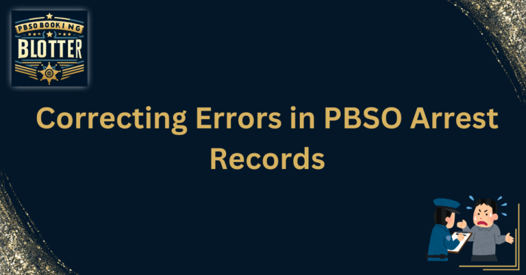 Correcting Errors in PBSO Arrest Records