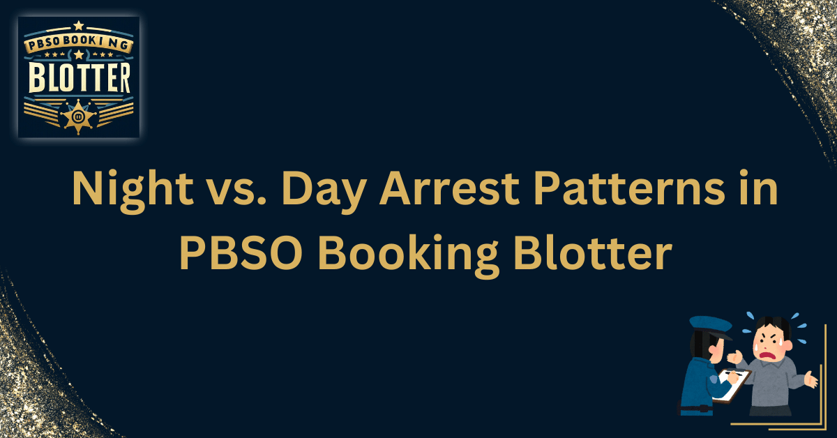 Night vs. Day Arrest Patterns in PBSO Booking Blotter