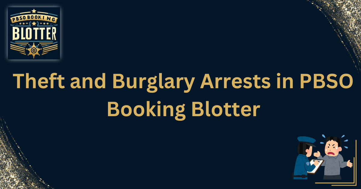 Theft and Burglary Arrests in PBSO Booking Blotter